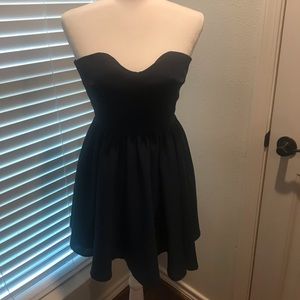 Strapless mini dress in navy size small
